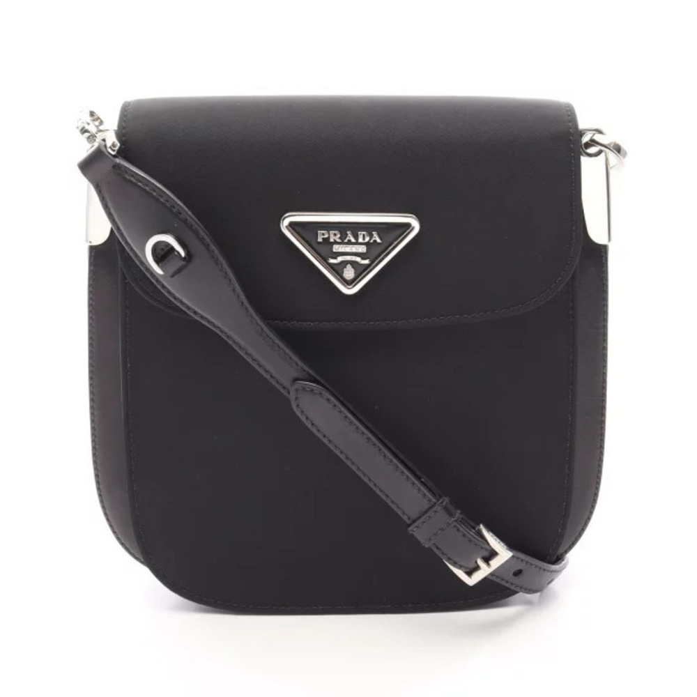 Prada Margit Shoulder Bag Leather Black